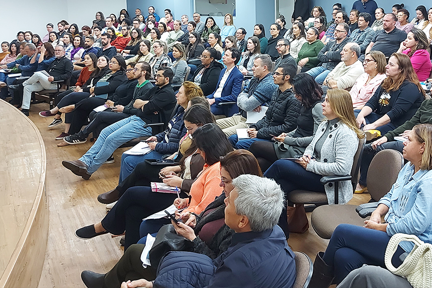 Servidores da DGRH e dos RHs locais lotaram o Auditório do GGBS