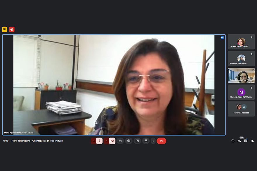 Cidinha Quina detalhou a pesquisa do GT que propôs a implantação do teletrabalho na Unicamp