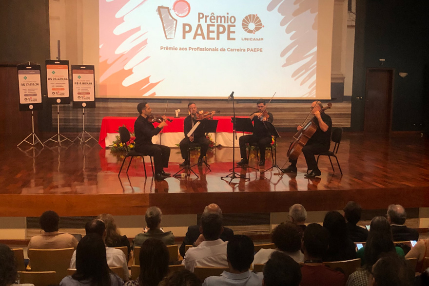 Quarteto de cordas da Orquestra Sinfônica da Unicamp