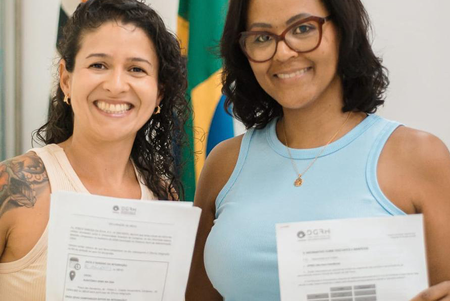 Novas servidoras ficaram orgulhosas ao tomar posse na Unicamp