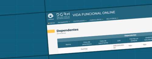 Imagem da tela de cadastro de dependentes
