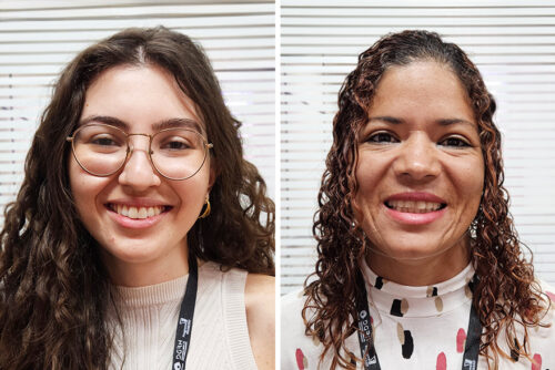 Novas integrantes da DGRH, Marina e Vanessa