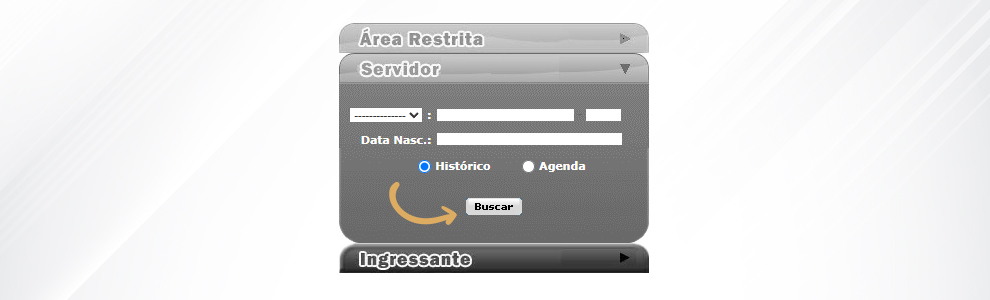 4. Selecione a opção Histórico e clique no botão Buscar;