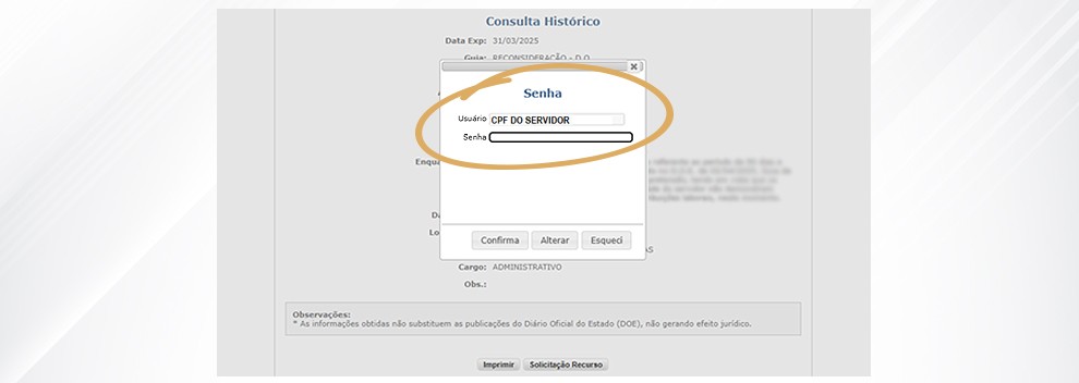 7. Preencha as informações necessárias para a criação da senha;