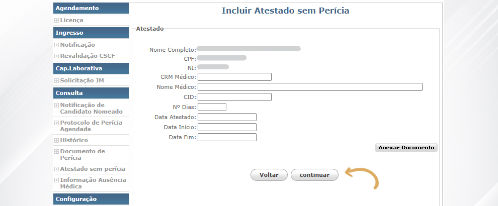 7. Clique em Continuar;